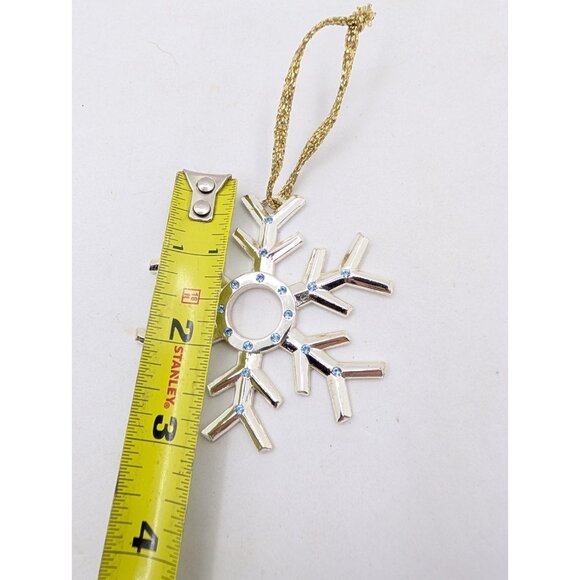 Harvey Lewis Snowflake Christmas Ornament Swarovski Crystal blue almost 3" - Picture 4 of 6